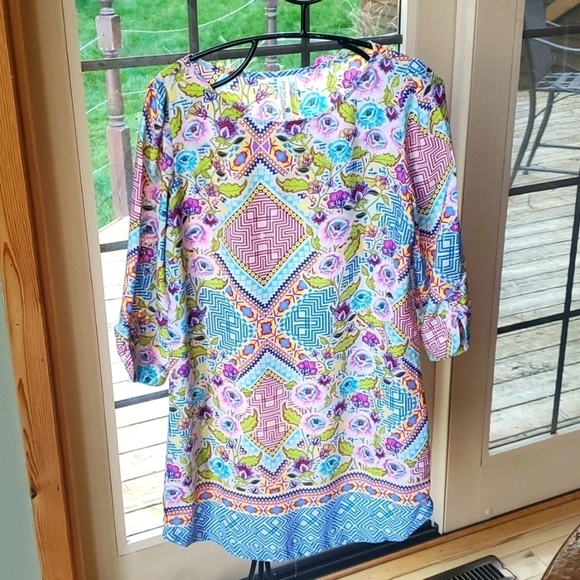 Pink Owl Colorful Light Sz. L Dress - Picture 1 of 10